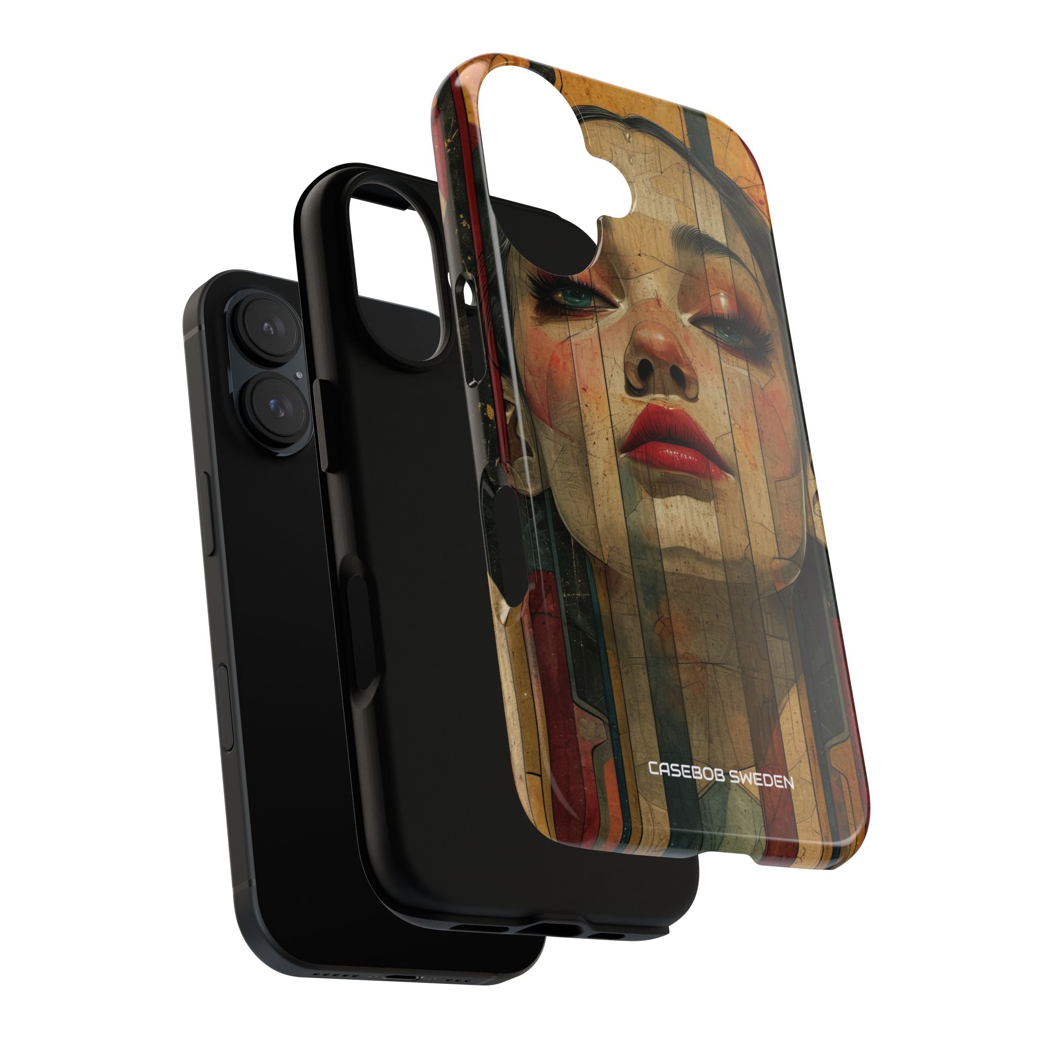 Bold Art Deco Portrait - Tough iPhone 16 Phone Case