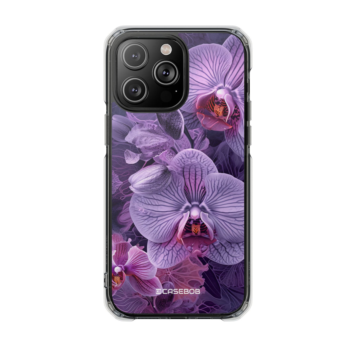 Radiant Orchid Design | Handyhülle für iPhone (Clear Impact Case – magnetisch) 