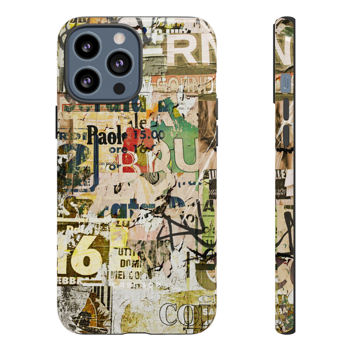 Grunge Vintage Poster - Protective Phone Case