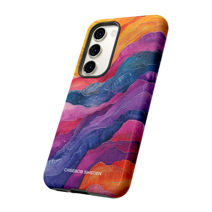 Vibrant Abstract Waves - Tough Samsung S23 Phone Case