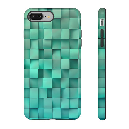 Teal Tranquility: Square Gradient - Protective Phone Case