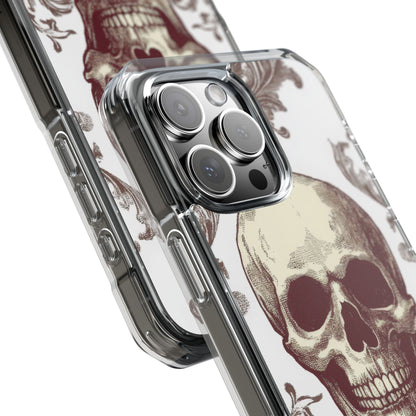 Gothic Skulls and Ornate Foliage iPhone 16 - Clear Impact Phone Case