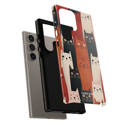 Elongated Cats Black Samsung S24 Ultra Case - Tough