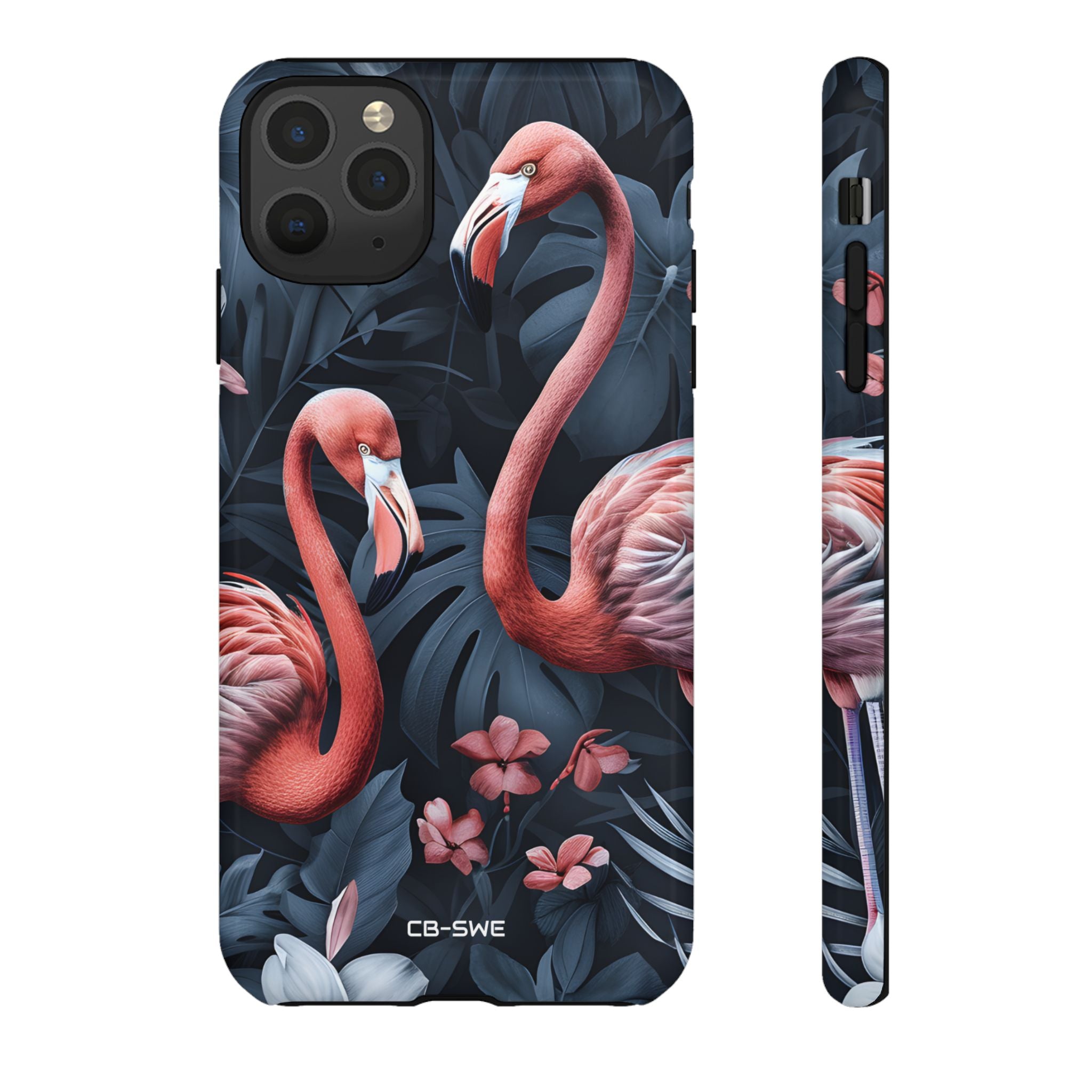 Flamingos Embrace Nature - iPhone Case