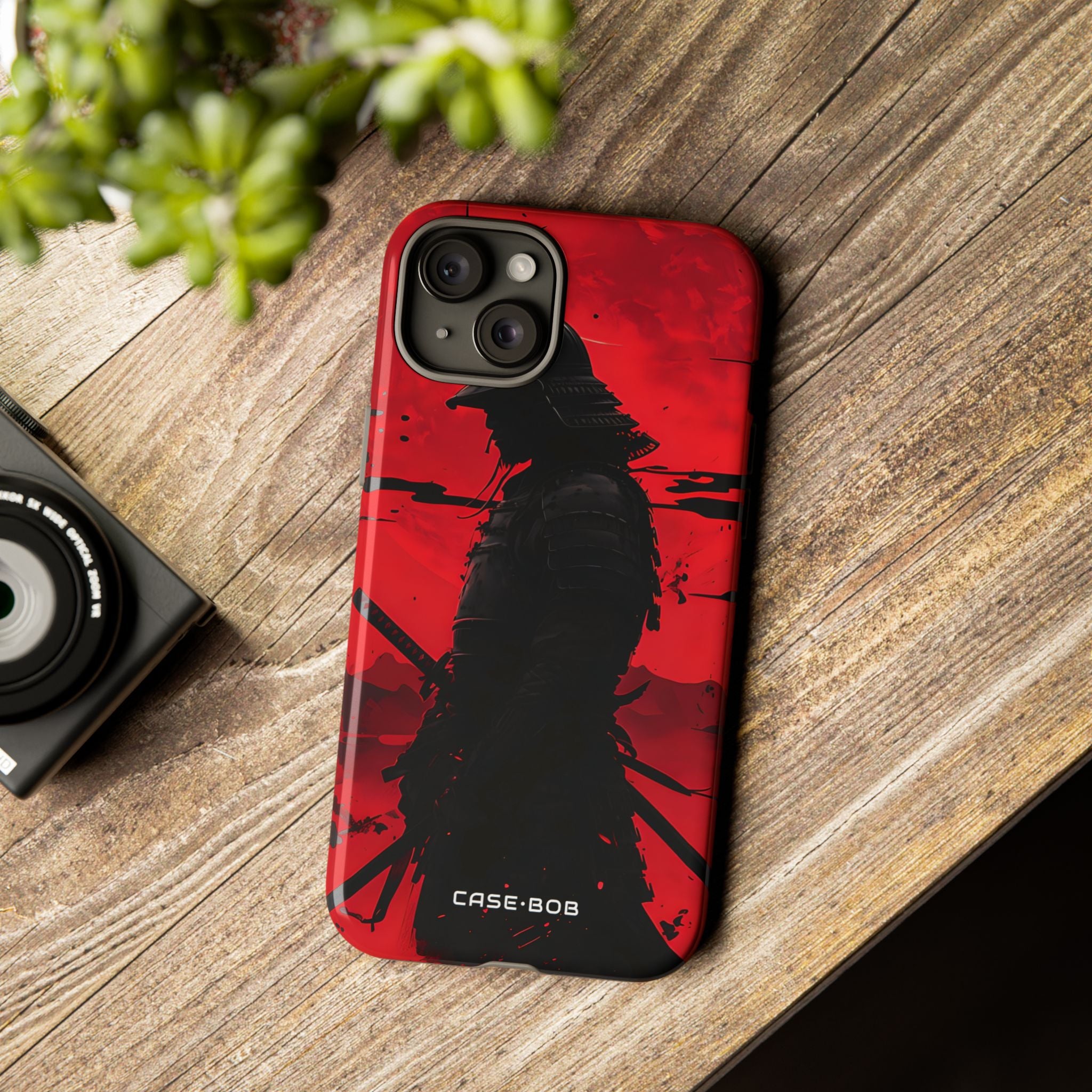 Crimson Samurai iPhone 15 Plus Case - Tough
