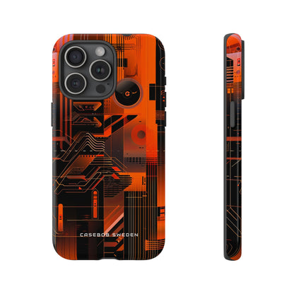 Gradient Circuitburst iPhone 15 - Tough Phone Case