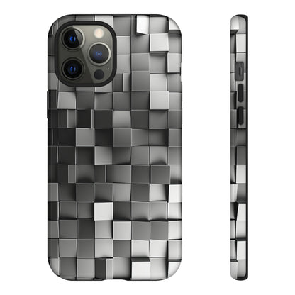 Monochrome Square Gradient - Protective Phone Case