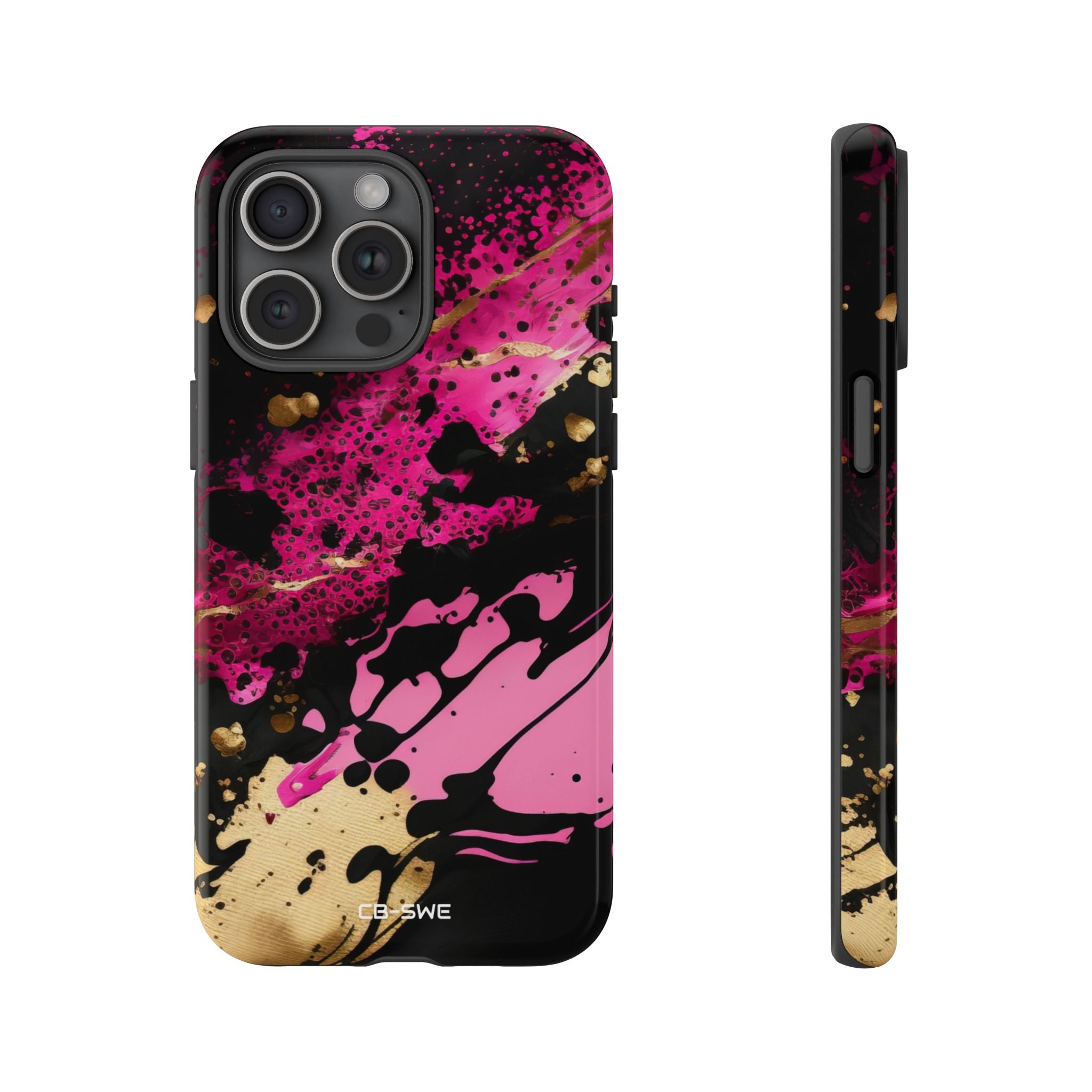 Dynamic Splatter Elegance - iPhone Case