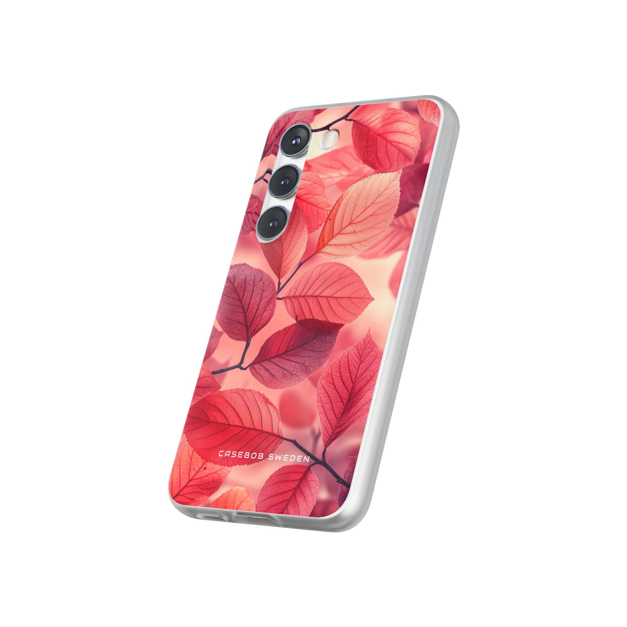 Elegant Pink Leaves Samsung S23 - Flexi Phone Case