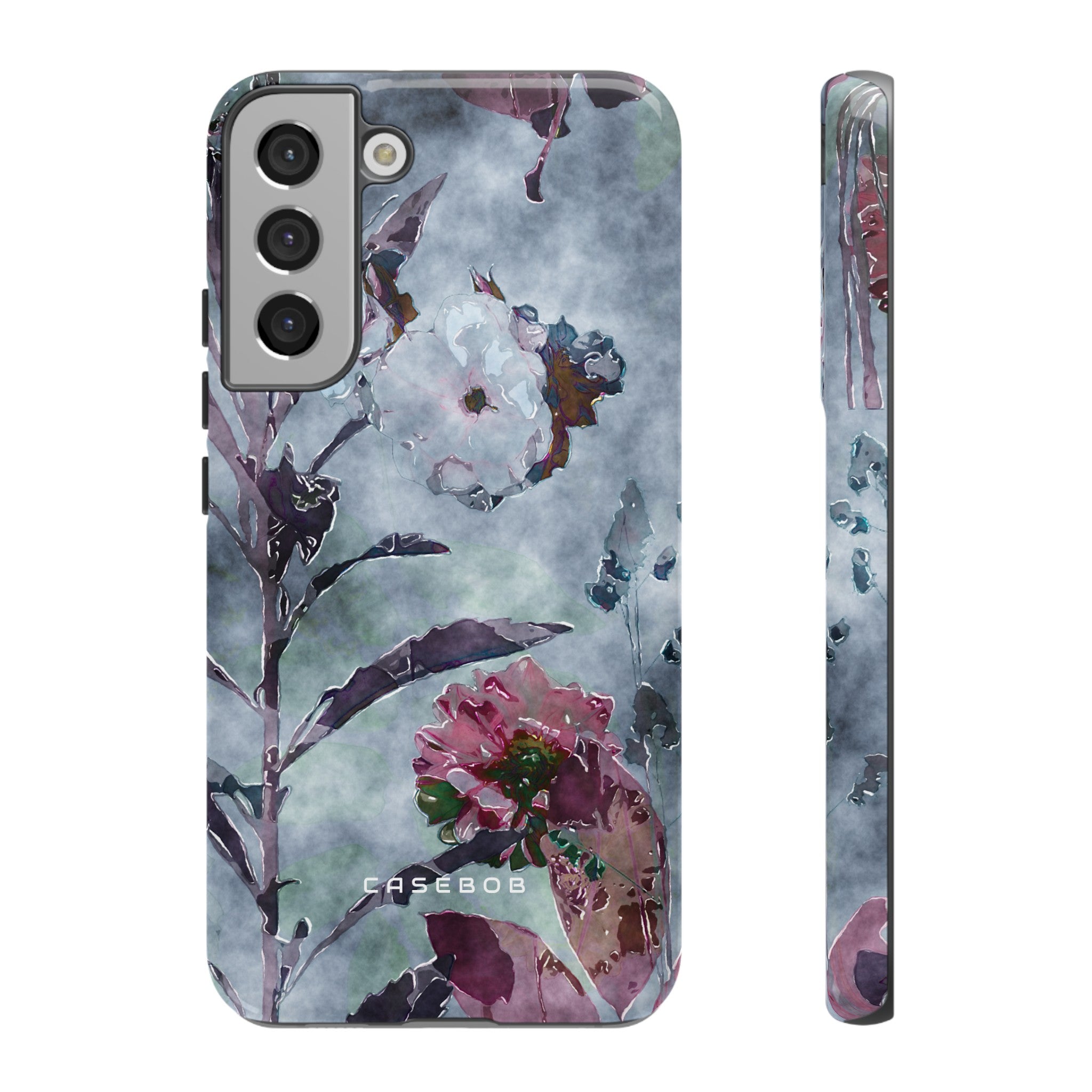 Monochrome Roses, Peonies & Asters - Protective Phone Case