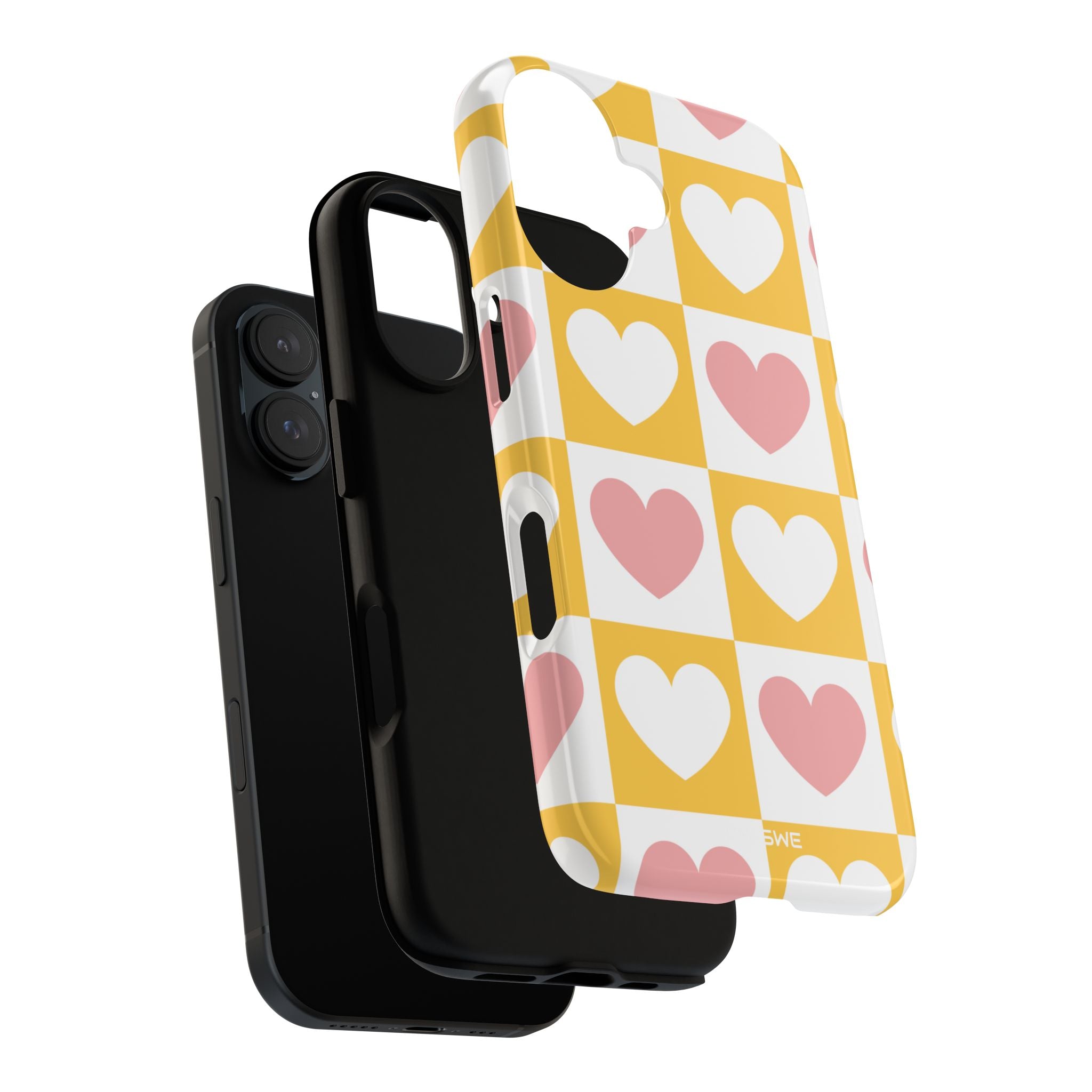 Heart Grid Harmony - iPhone Case