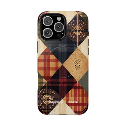 Rustic Geometric Patchwork Harmony iPhone 16 | Tough+ Phone Case