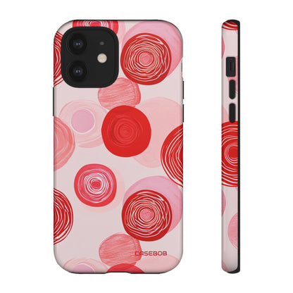 Crimson Circle Minimalism - Protective Phone Case