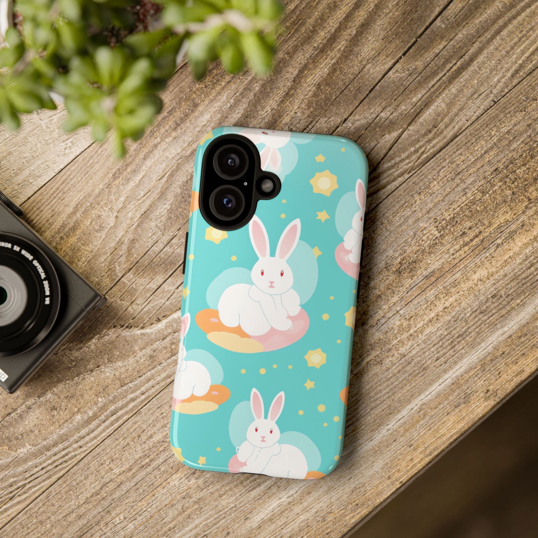 Bunnies Float Dreamily - iPhone Case