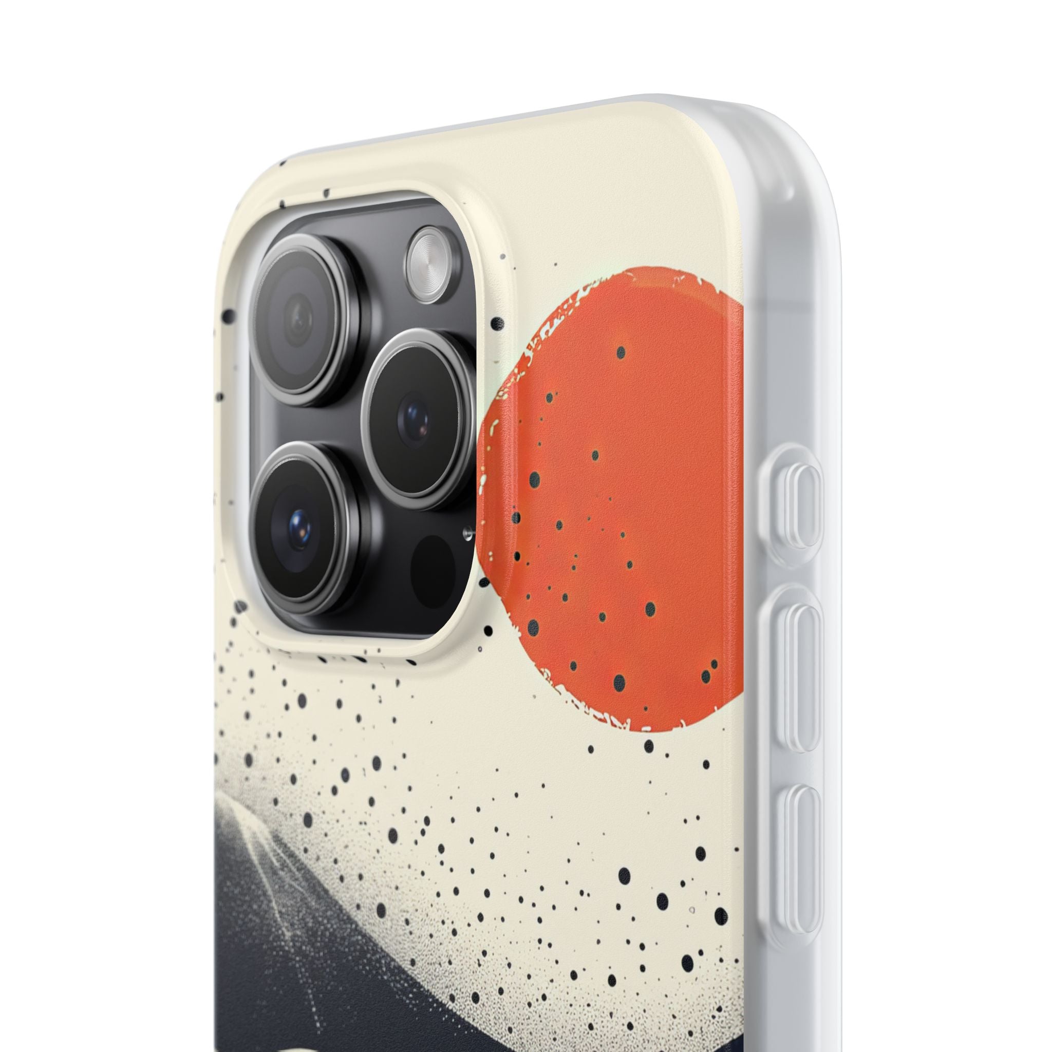 Red Sun Over Flowing Horizons iPhone 15 - Flexi Phone Case