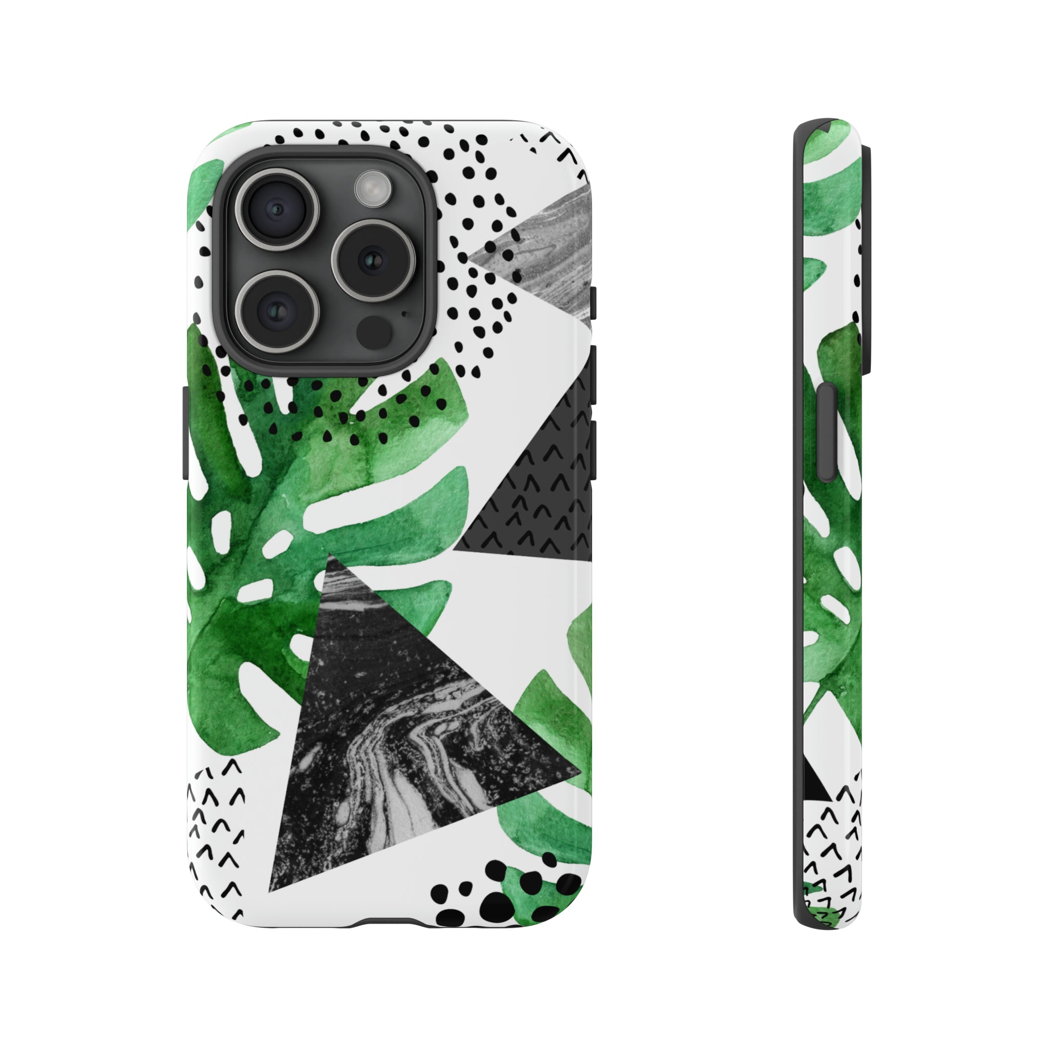 Grunge Green Tropical - Protective Phone Case