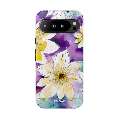 Vibrant Watercolor Flowers - Google Pixel Case