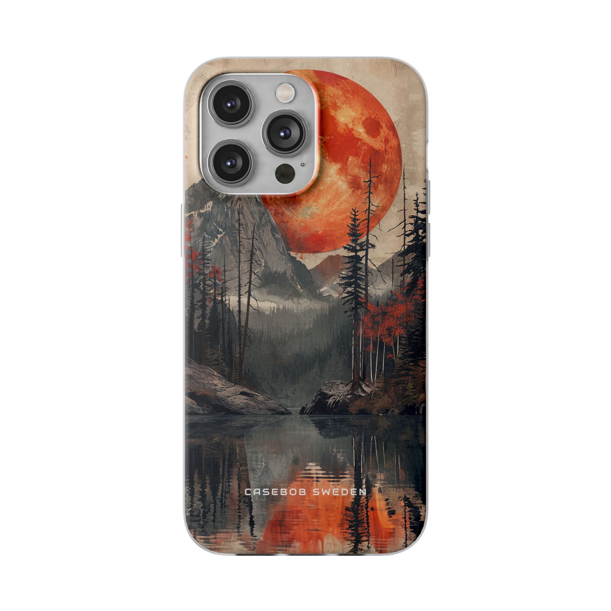 Celestial Glow Over Reflective Landscape iPhone 14 - Flexi Phone Case