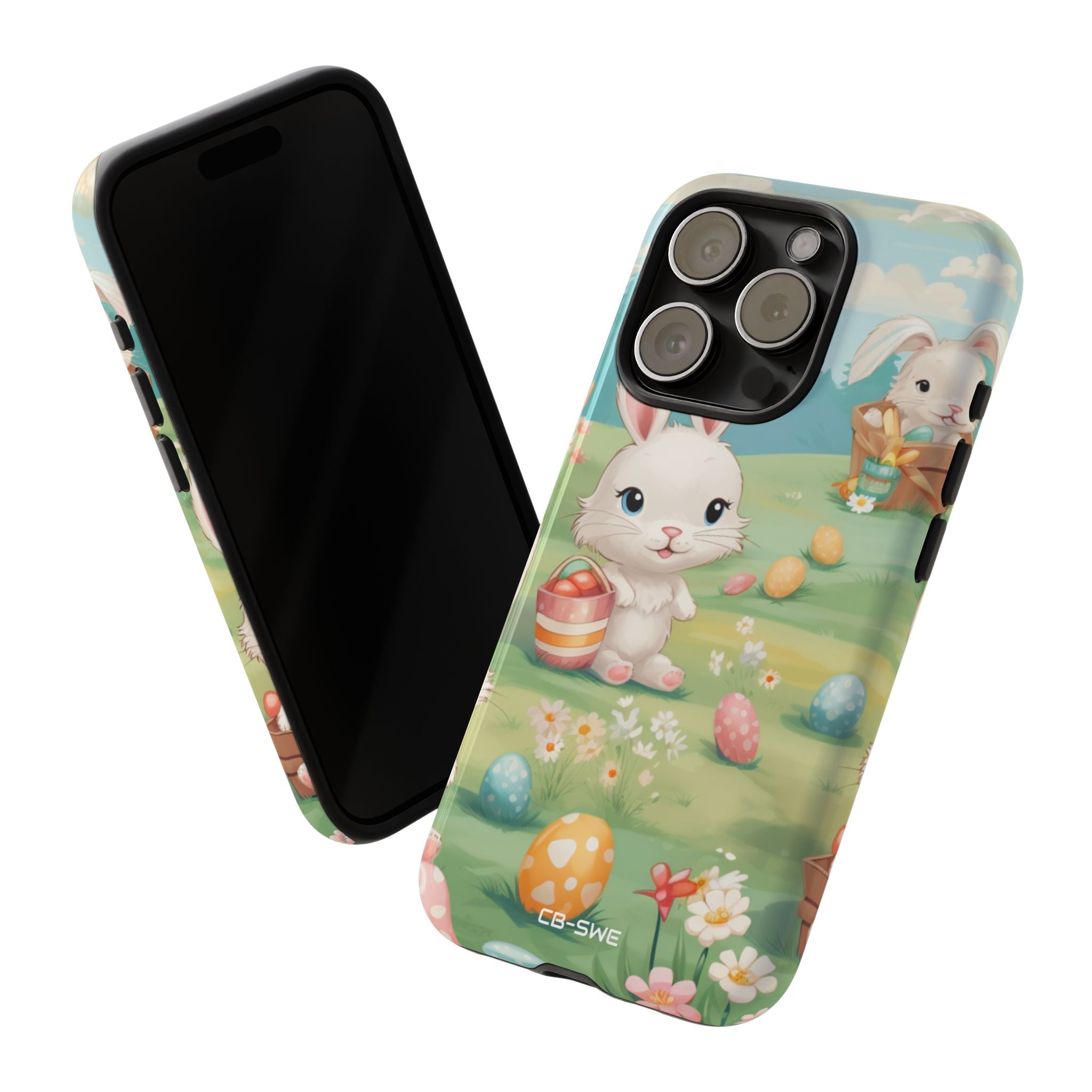 Bunnies Hunt Eggs - iPhone Case