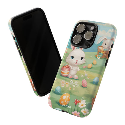 Bunnies Hunt Eggs - iPhone Case