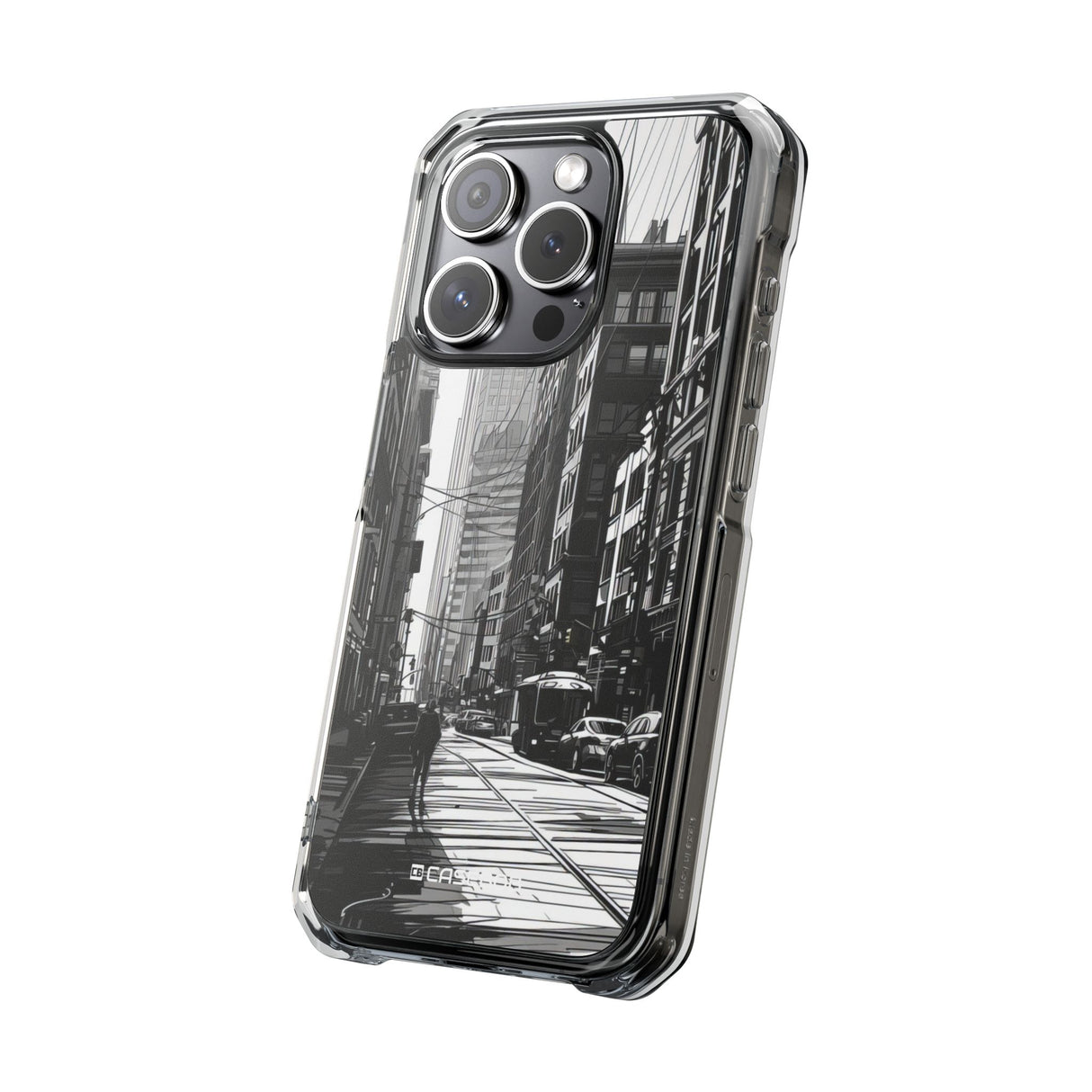 Noir Urban Serenity – Handyhülle für iPhone (Clear Impact – Magnetisch) 