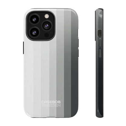 Silver Gradient Stripes iPhone 13 - Tough