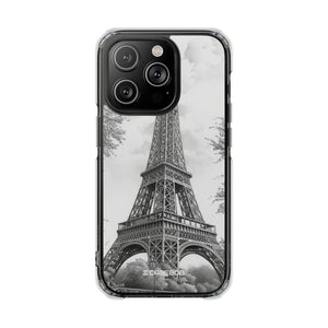 Parisian Monochrome Majesty - Phone Case for iPhone (Clear Impact - Magnetic)