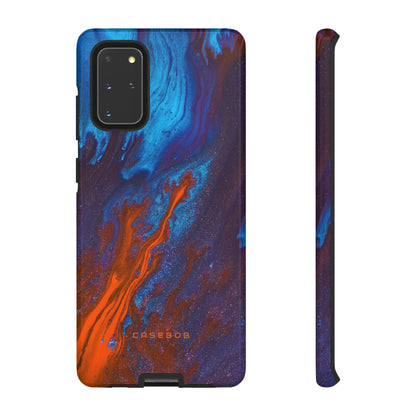 Orange Flame Ink Art - Protective Phone Case