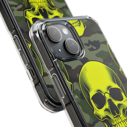 Neon Skull Camo iPhone 15 Case - Impact