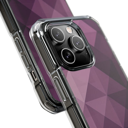 Paarse geometrische mozaïek iPhone 14 - Impact Clear+