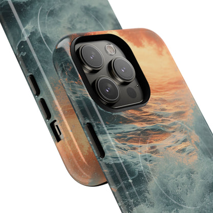 Fiery Wave Power - Tough + MagSafe® iPhone 14 Phone Case