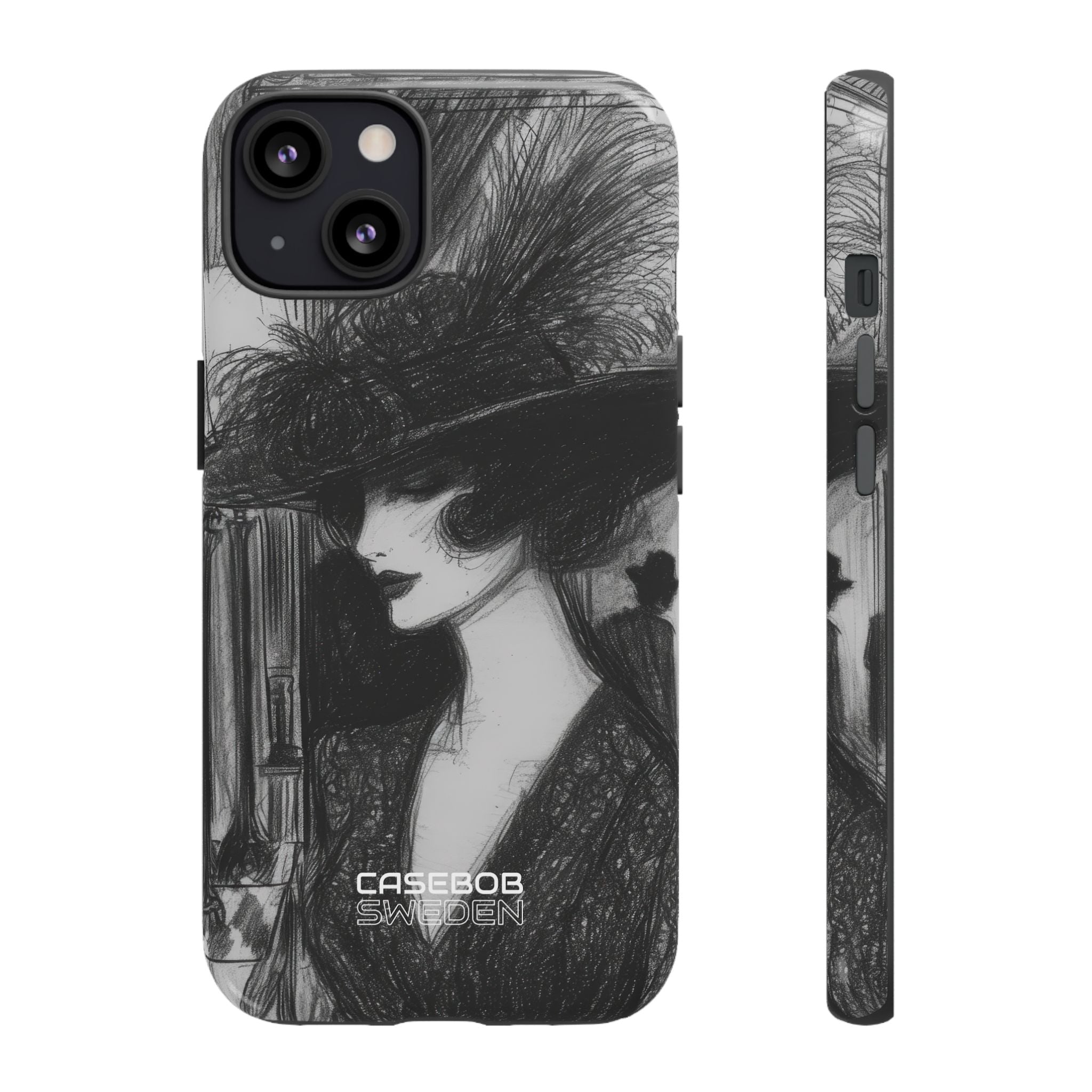 Vintage Feather Elegance iPhone 13 - Tough