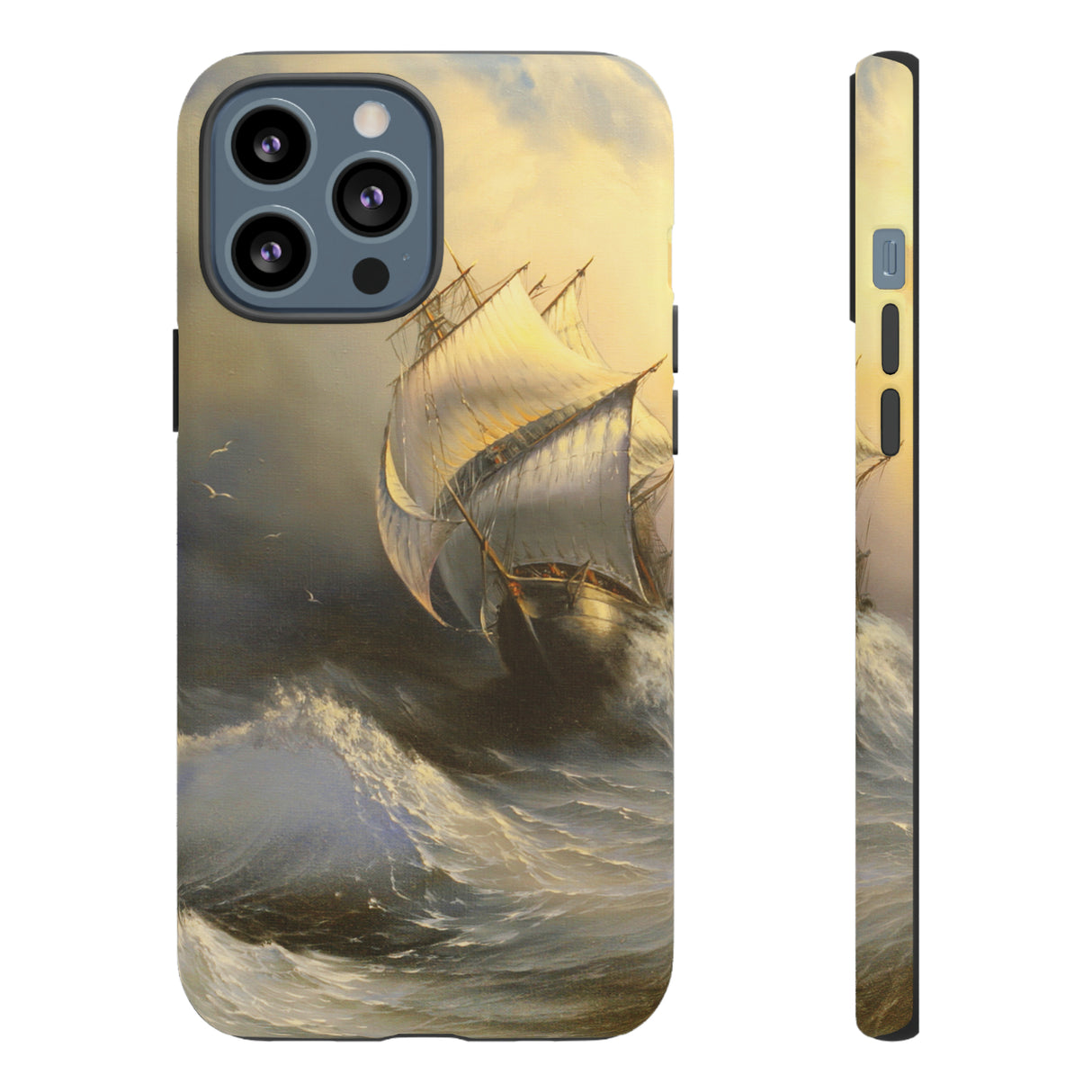 Oil painting - Ancient sailing vessel - Protective Phone Case