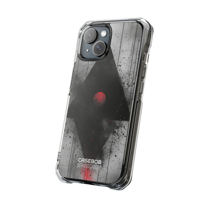 Crimson Core Geometry iPhone 15 - Impact Clear+