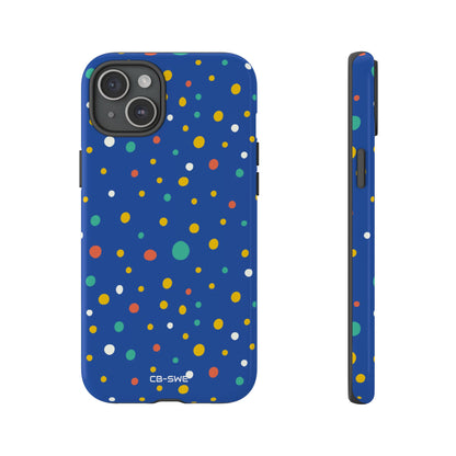 Colorful Dots Dance - iPhone Case