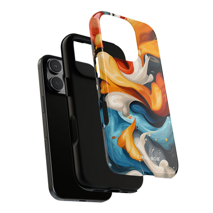 Flaming Swirls iPhone 16 Pro Case - Tough