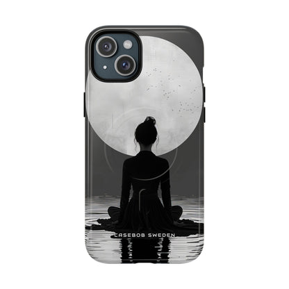 Zen Serenity Moon Reflection iPhone 15 | Tough+ Phone Case