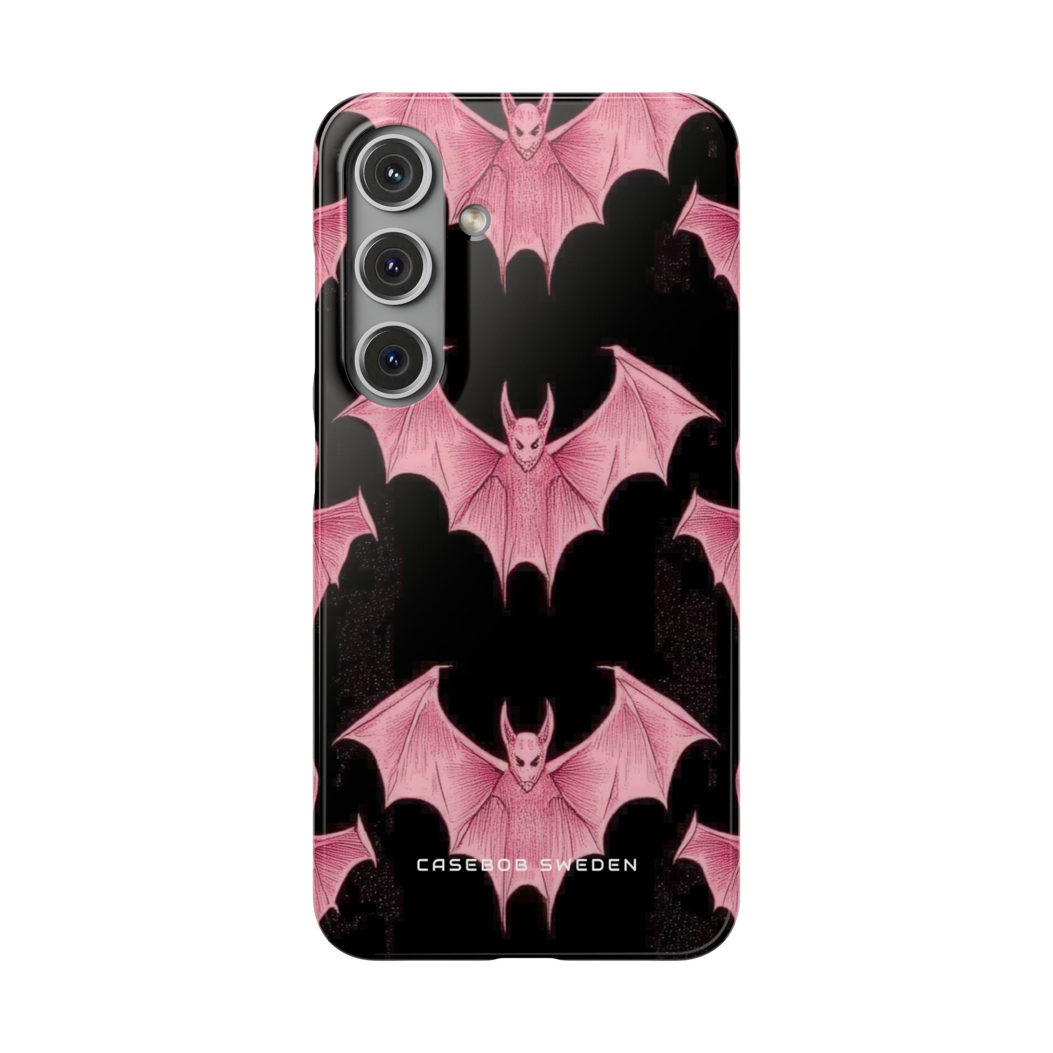 Gothic Pink Bats Aflame Samsung S24 - Slim Phone Case