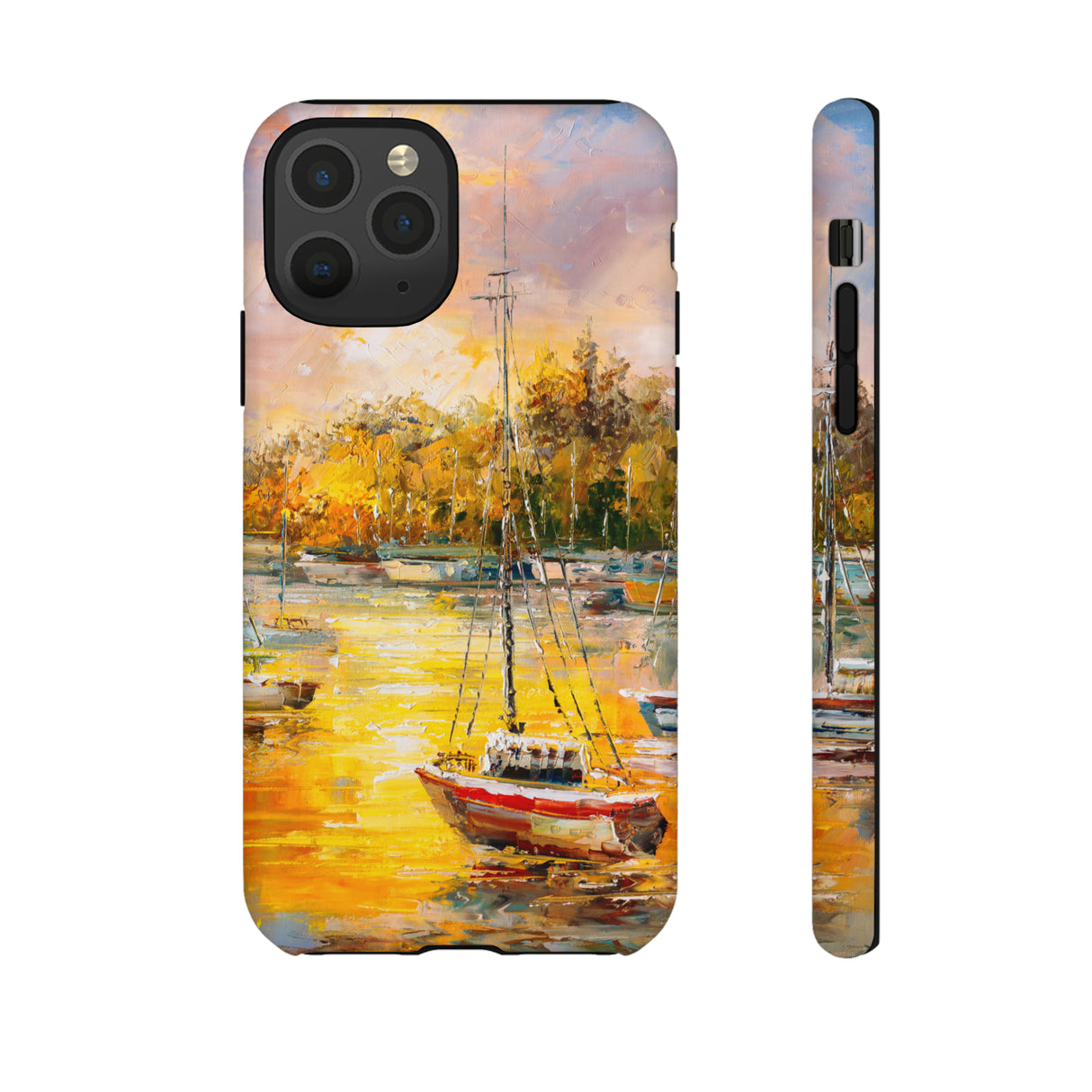 Oil Painting - Harbor View - Protective Phone Case