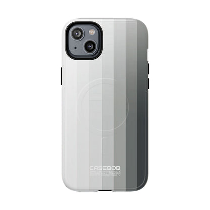 Silver Gradient Stripes iPhone 14 - Tough+