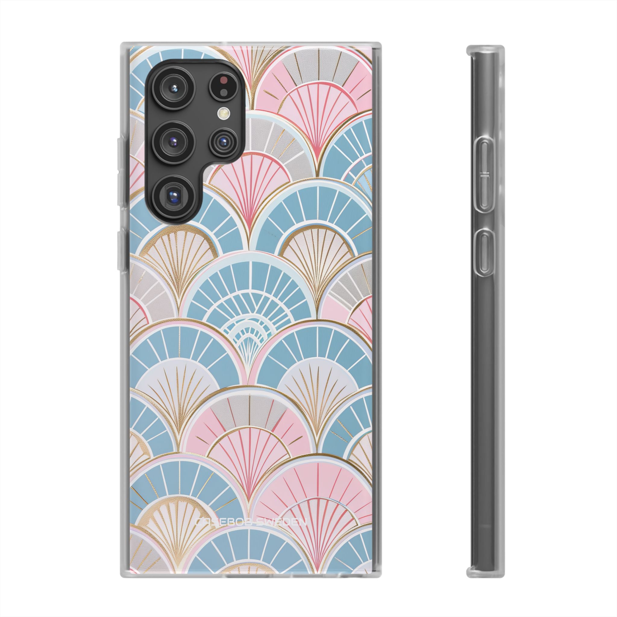 Art Deco Pastel Fan Pattern - Flexi Samsung S22 Phone Case