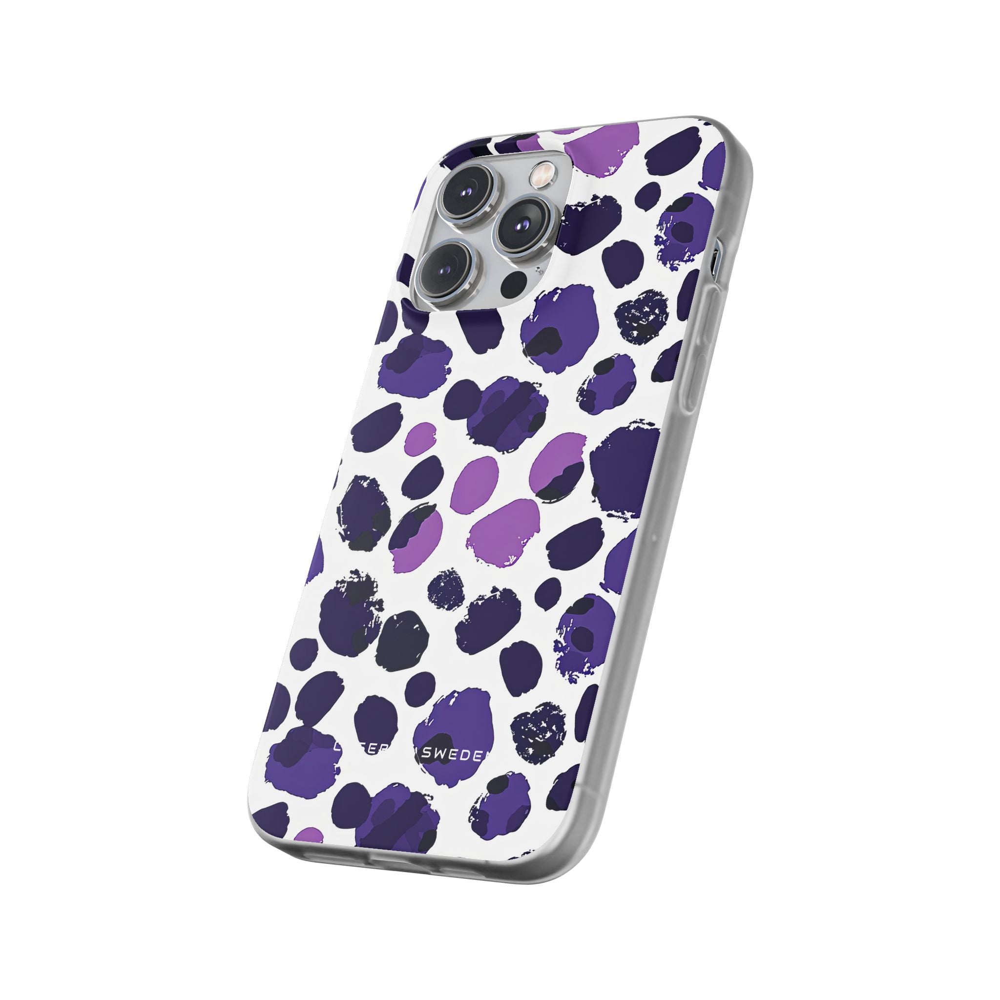 Purple Inkblots iPhone 14 - Flexi Phone Case