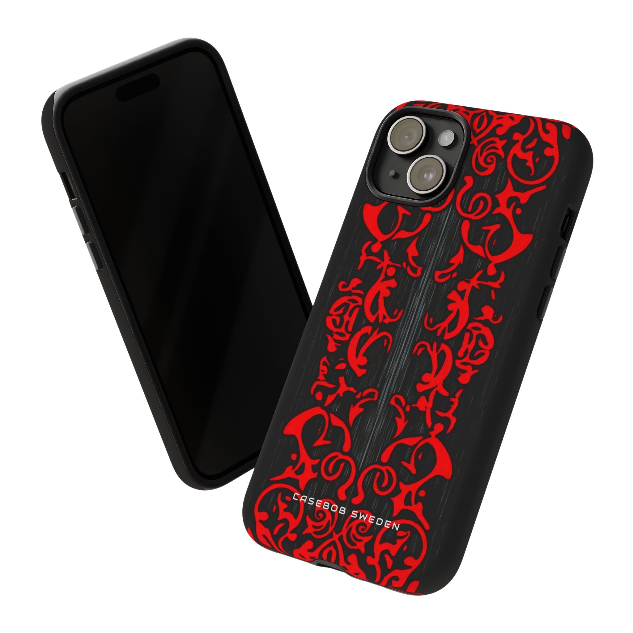 Gothic Crimson Symmetry iPhone 15 - Tough Phone Case