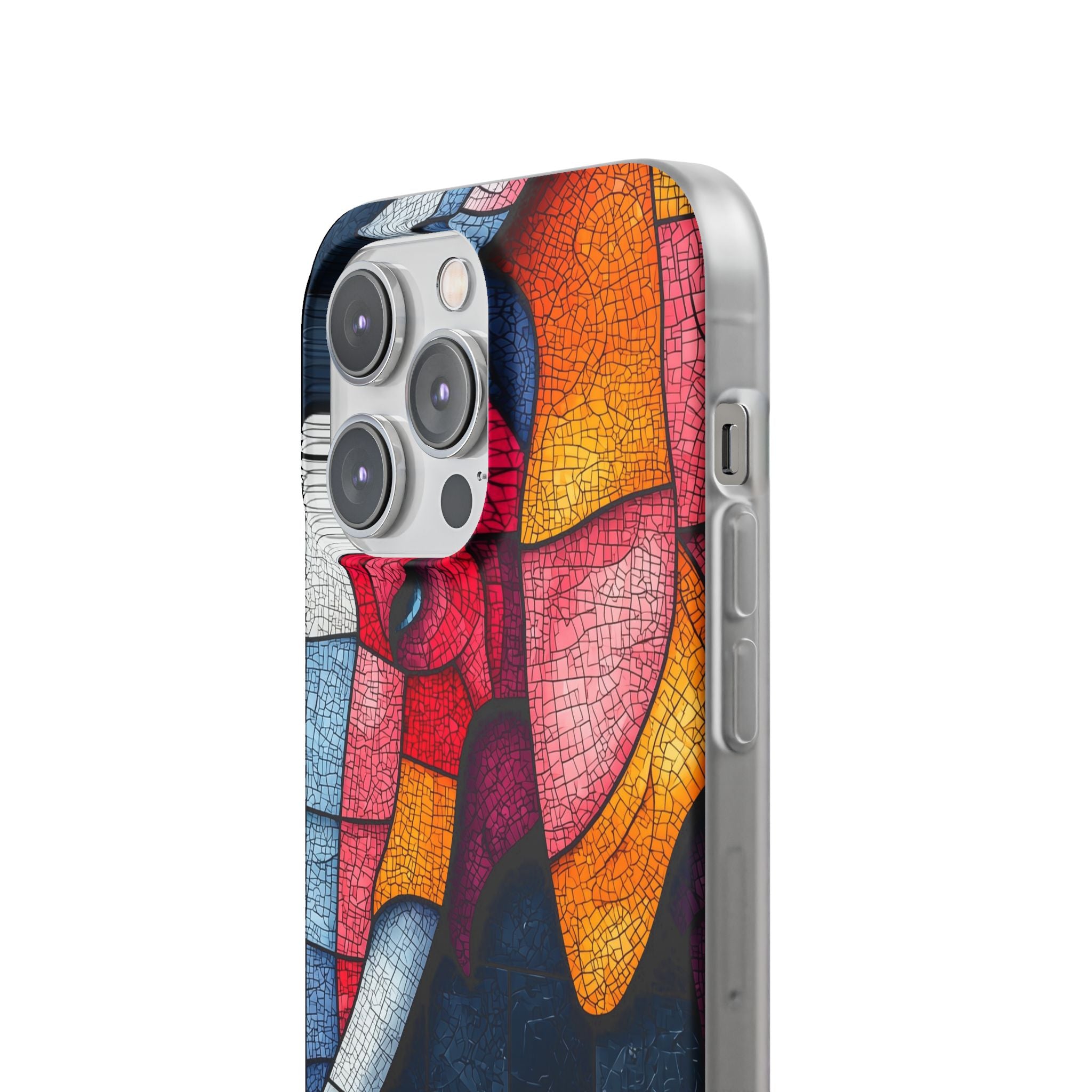 Elephant Mosaic iPhone 14 Pro Max Case - Soft
