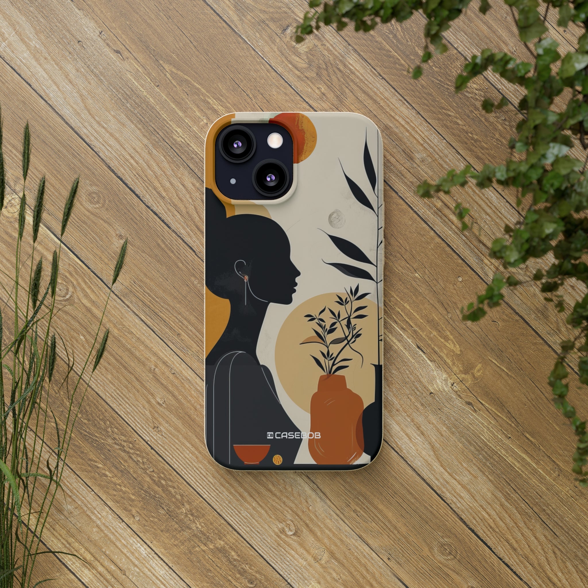 Modern Silhouette Tranquility | Biodegradable Phone Case