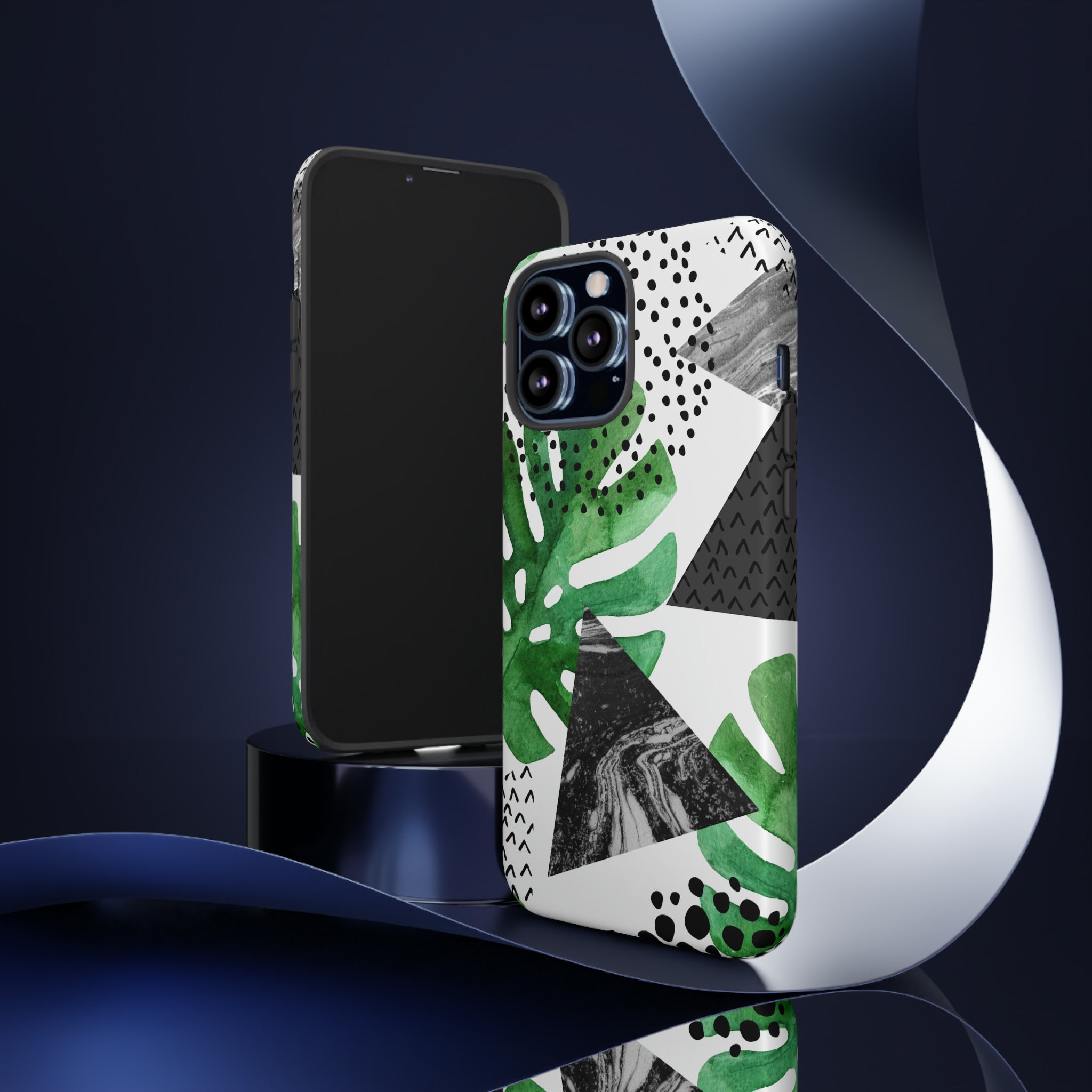 Grunge Green Tropical - Protective Phone Case