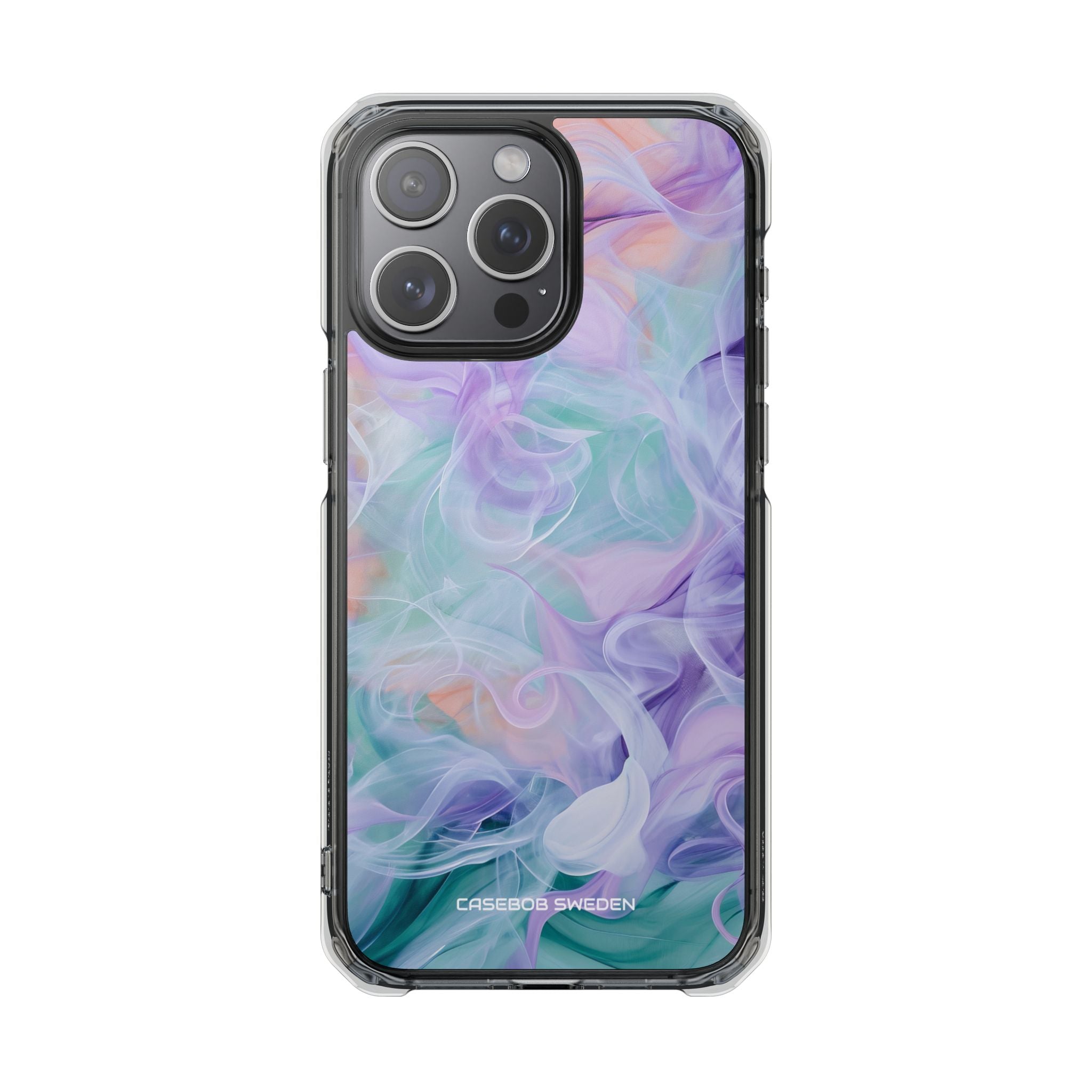 Purple Peach Whirl - Clear Impact iPhone 15 Phone Case