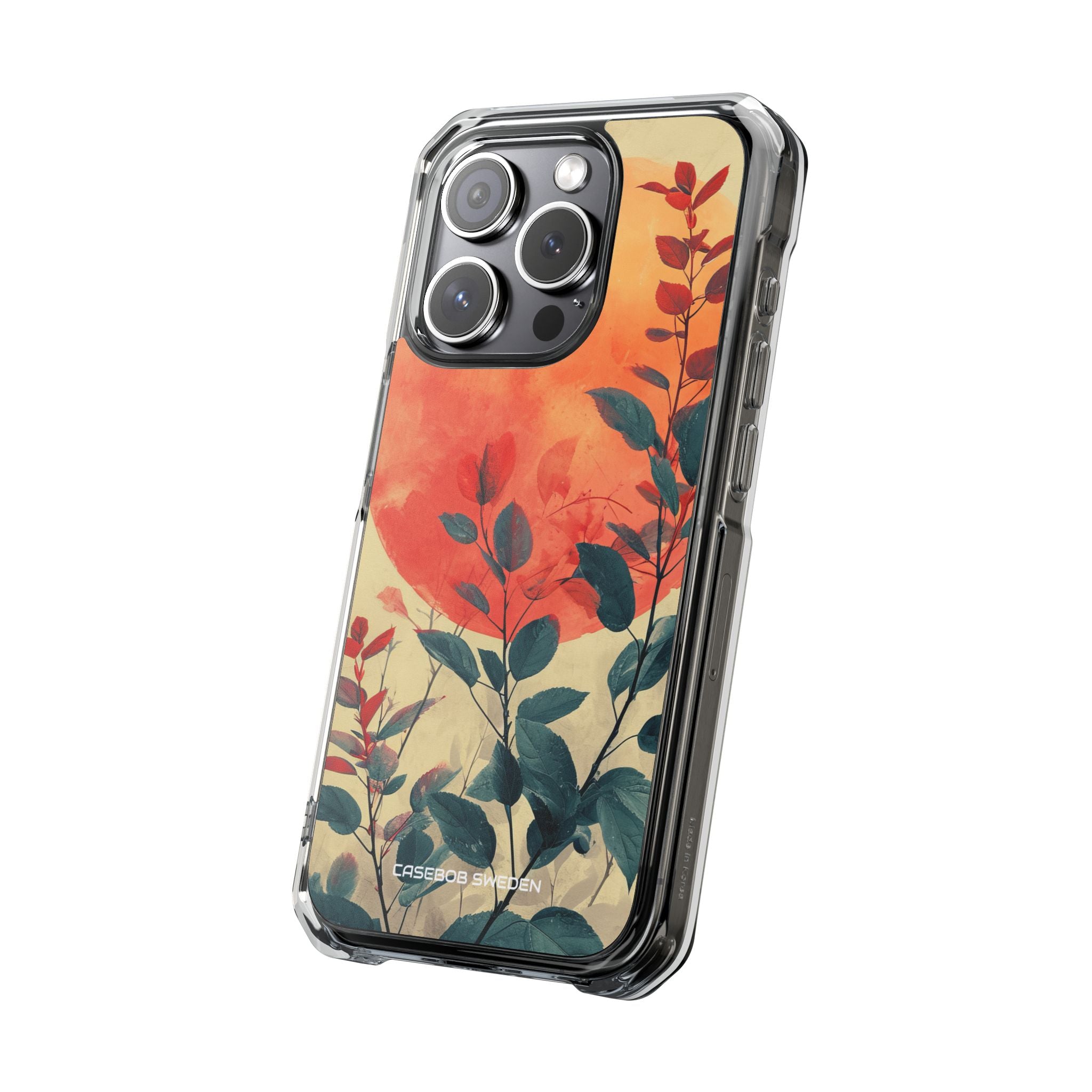 Orange Sun Harmony - Clear Impact iPhone 15 Phone Case