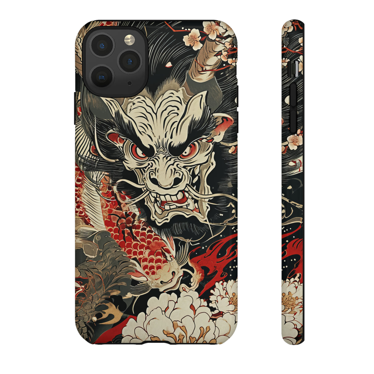 Oni & Sacred Symbols Fusion - Protective Phone Case