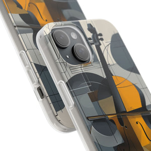 Cello-Abstraktion | Flexible Handyhülle für iPhone